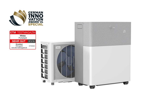 Midea PortaSplit 3,5 kW - mobile Split-Klimaanlage zum Kühlen und Heizen